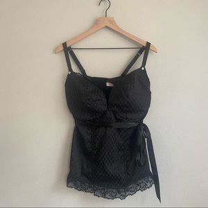 Cacique Black Lace Corset Bustier Top 26/28